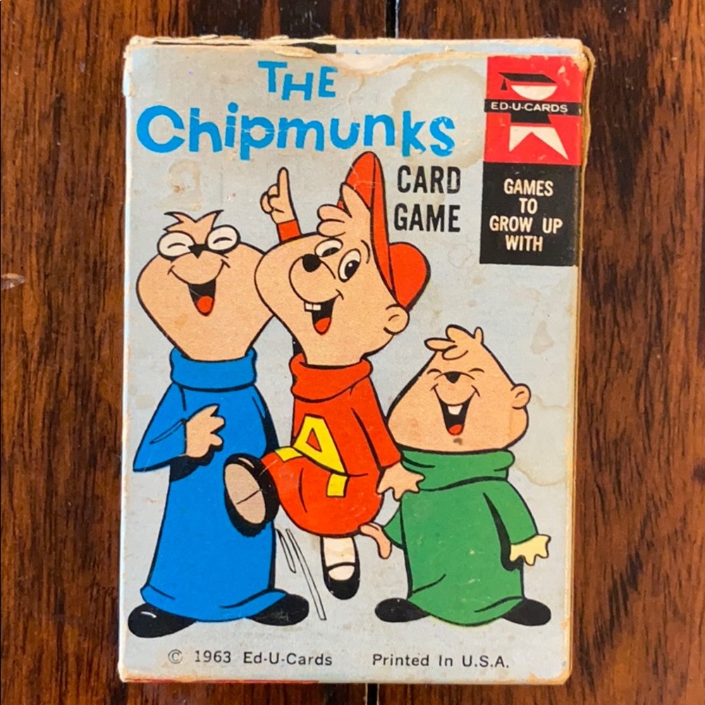 Vintage Chipmunks playing cards 1963